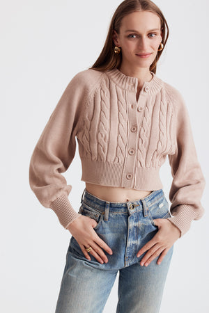 Rita Cotton Cropped Cardigan - Toccin