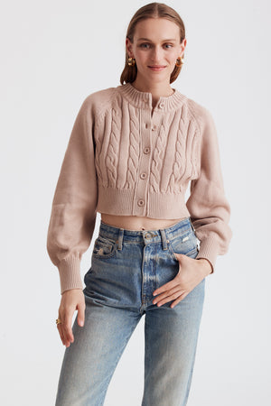 Rita Cotton Cropped Cardigan - Toccin