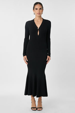 ZORA LONG SLEEVE MIDI DRESS - Toccin
