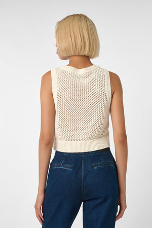 Izzy Sleeveless Tank Ivory - Toccin