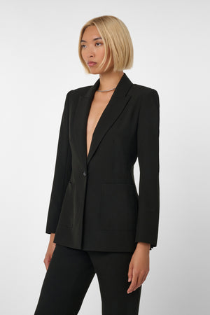 Rory Single Button Blazer Black - Toccin