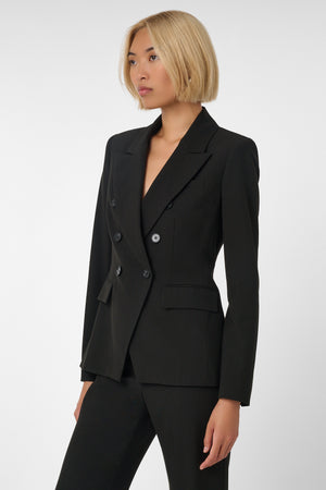 Kylie Double Breasted Blazer Black - Toccin