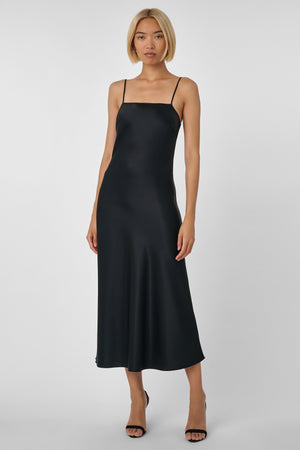 Lou Lou Slip Dress Black - Toccin