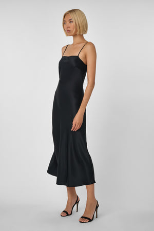 Lou Lou Slip Dress Black - Toccin