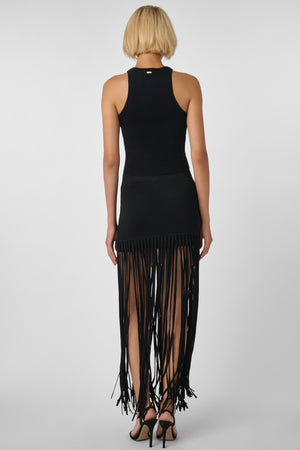 Carlyle Mini Skirt With Fringe Jet - Toccin