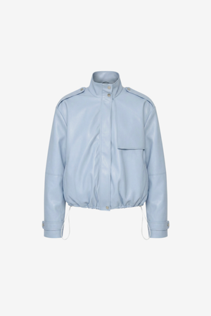 ALYSSA FUNNEL NECK BOMBER WITH DRAWSTRING DETAIL