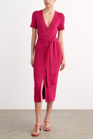 AGNES SHORT SLEEVE CARDI DRESS