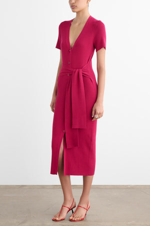 AGNES SHORT SLEEVE CARDI DRESS