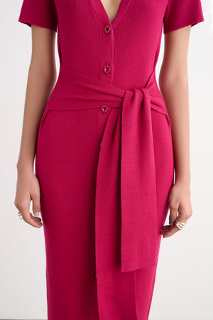 AGNES SHORT SLEEVE CARDI DRESS