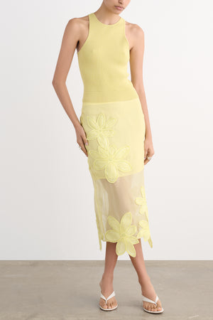 EMORY PENCIL SKIRT WITH APPLIQUE