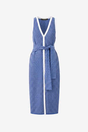 BEX TIE-FRONT SLEEVELESS MIDI DRESS - Toccin