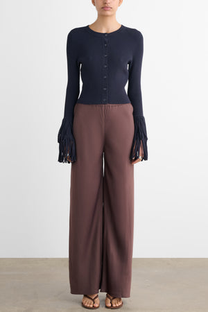 CLAUDIA CARDIGAN WITH LOOP FRINGE