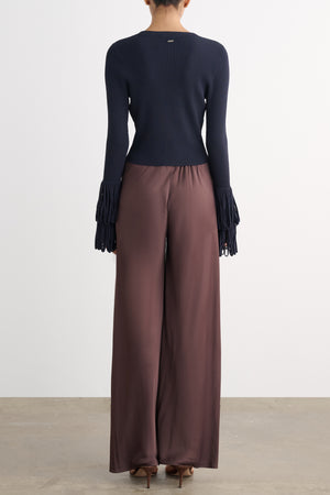 CLAUDIA CARDIGAN WITH LOOP FRINGE