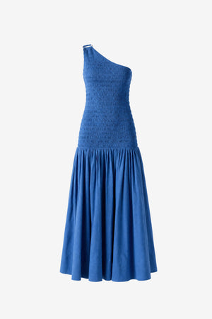 DARLENE ONE SHOULDER SMOCKED MAXI DRESS