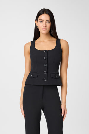 Essential Georgia Tailored Vest Top - Toccin