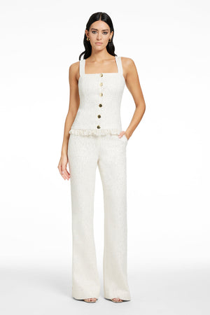 GRACIE BUTTON DETAIL PANT - Toccin