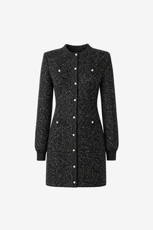 HARRIET BUTTON-FRONT MINI DRESS