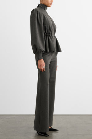 IDA ZIP FRONT JACKET WITH DRAWSTRING DETAIL