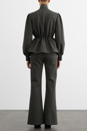 IDA ZIP FRONT JACKET WITH DRAWSTRING DETAIL