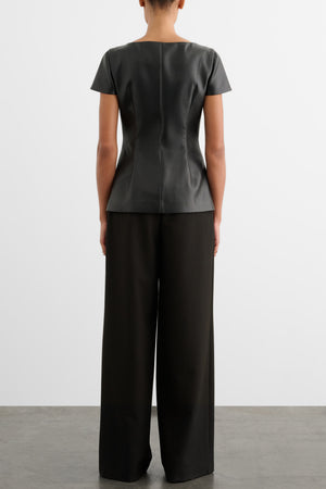 ILYA SHORT SLEEVE BUTTON-FRONT VEST