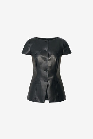 ILYA SHORT SLEEVE BUTTON-FRONT VEST