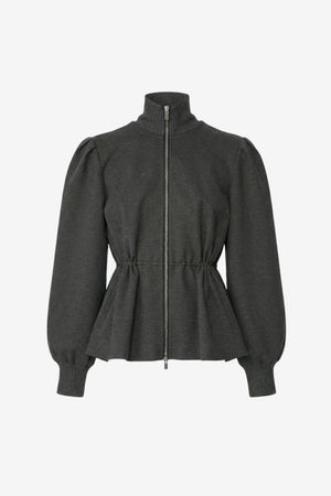 IDA ZIP FRONT JACKET WITH DRAWSTRING DETAIL
