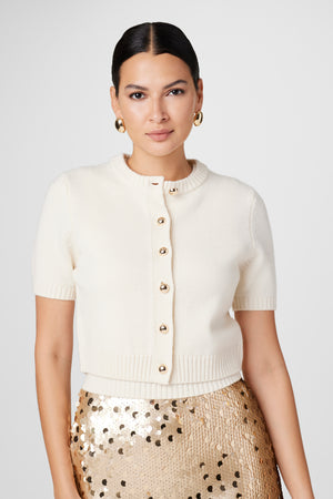 PIPPA SHORT SLEEVE CARDIGAN - Toccin