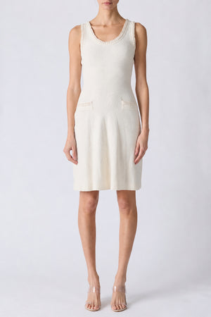 LUELLA SCOOP NECK FIT AND FLARE DRESS