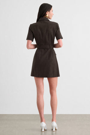 LYDIA SHORT SLEEVE SNAP FRONT DRESS