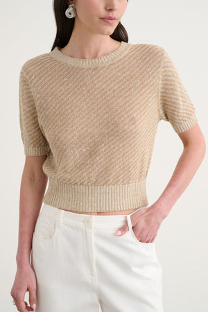 MERRYN SHORT SLEEVE SWEATER - Toccin