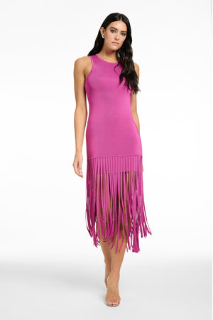 MARGAUX MINI DRESS WITH FRINGE - Toccin