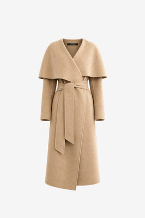 RYA EXAGGERATED CAPE WRAP COAT