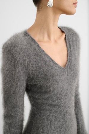 SARA LONG SLEEVE STRONG SHOULDER MINI DRESS