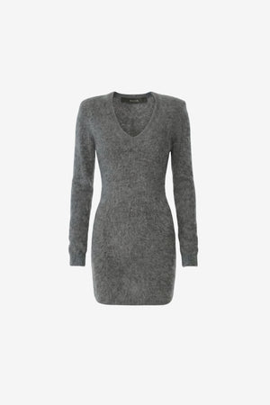 SARA LONG SLEEVE STRONG SHOULDER MINI DRESS