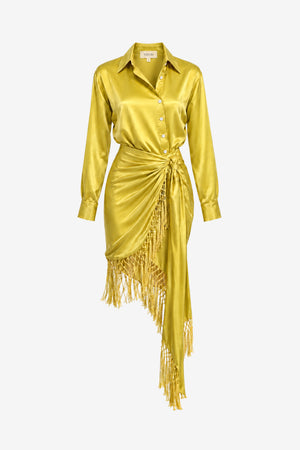 SANADA SHIRT DRESS WITH FRINGE - Toccin