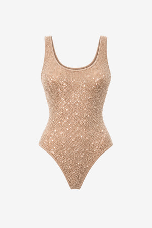 SHEILA SCOOP NECK THONG BODYSUIT - Toccin