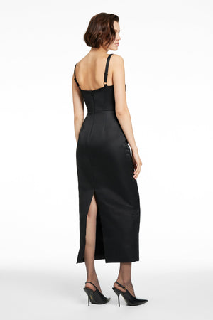 SOLENE BUSTIER SCULPTED MIDI DRESS - Toccin