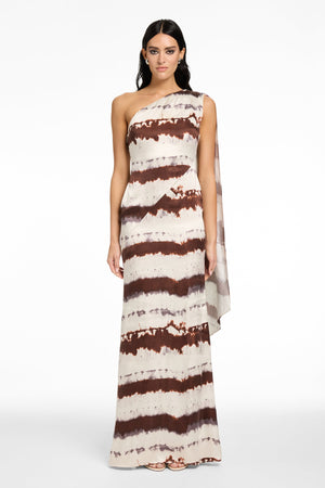 SOMARA ONE SHOULDER CASCADE GOWN - Toccin