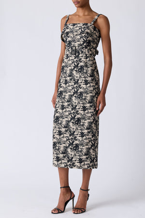 THEODORA BELTED MIDI DRESS