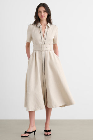 JEAN SHORT SLEEVE SHIRT DRESS