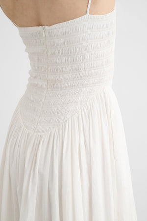 AMAYA SMOCKED MIDI DRESS