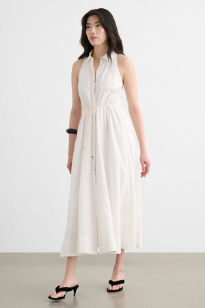 TIANA SLEEVELESS SHIRT DRESS - Toccin
