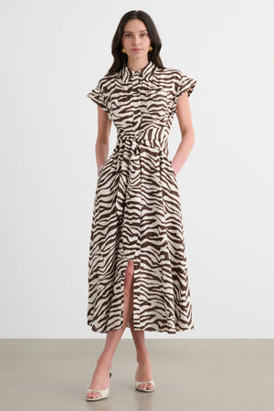 SERENA ROLLED SLEEVE SHIRT DRESS