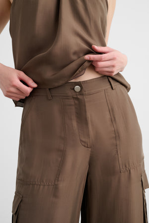 JAMES MID RISE WIDE LEG CARGO PANT - Toccin