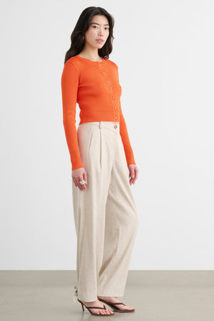 ZOE CROPPED FITTED CARDIGAN - Toccin