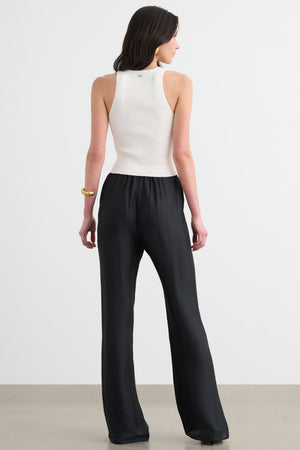 NELA DRAWSTRING FLARED PULL-ON PANT - Toccin