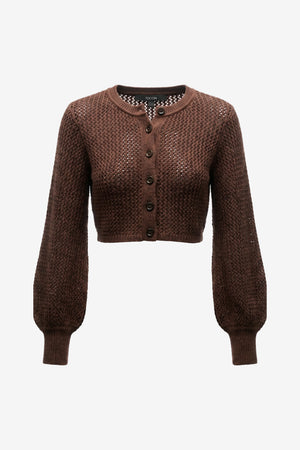 TORI BLOUSON SLEEVE CARDIGAN - Toccin