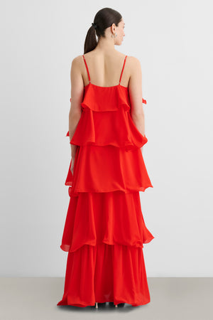 AUGUSTINA TIERED MAXI DRESS - Toccin
