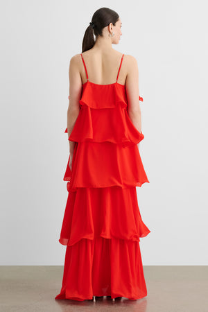 AUGUSTINA TIERED MAXI DRESS - Toccin