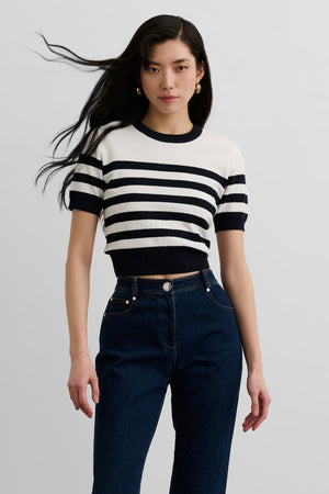 VELDA SHORT SLEEVE SWEATER